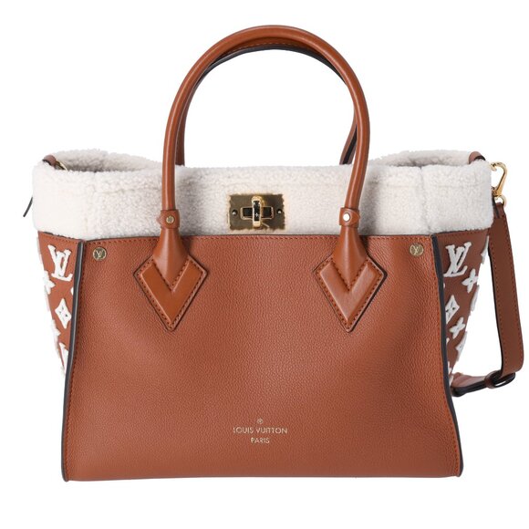 Louis Vuitton On My Side MM Monogram Tuffetage Tote Bag M21004 Brown - Picture 1 of 9